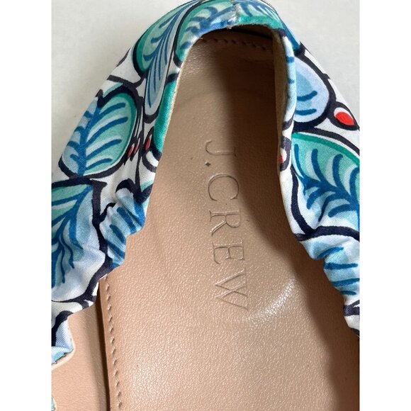 J.Crew Multicolor Print Leather Ballet Flats - Size 9.5 - Picture 3 of 4